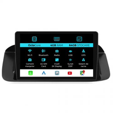 Navigatie Dedicata Honda Accord VIII (2008-2012), 2K, 4Gb Ram, 64Gb Stocare, Carplay