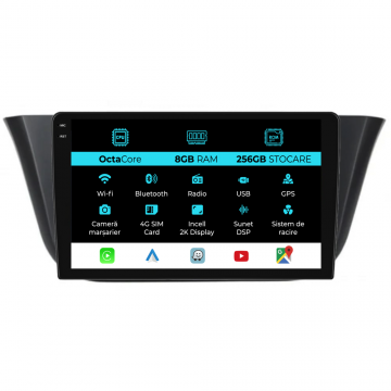 Navigatie Dedicata Iveco Daily (2014-2021), 2K, 8Gb Ram, 256Gb Stocare, Carplay