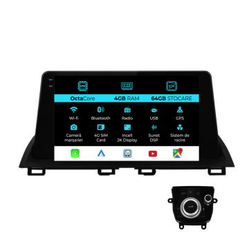 Navigatie Dedicata Mazda 3 (2013-2018), 2K, 4Gb Ram, 64Gb stocare, Carplay