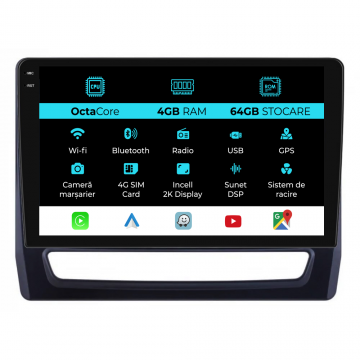 Navigatie Dedicata Mitsubishi ASX 2 (2019 - 2025), 2K, 4Gb Ram, 64Gb Stocare, Carplay
