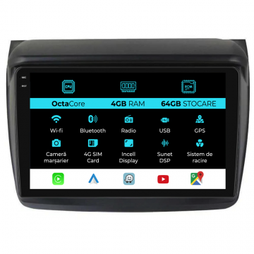 Navigatie Dedicata Mitsubishi Pajero Sport (2006-2013), 9Inch, 4Gb Ram, 64Gb Stocare, Carplay
