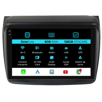 Navigatie Dedicata Mitsubishi Pajero Sport (2006-2013), 9Inch, 6Gb Ram, 128Gb Stocare, Carplay