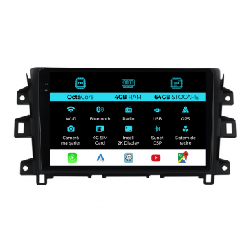 Navigatie Dedicata Nissan Navara (2015-2022), 2K, 4Gb Ram, 64Gb Stocare, Carplay