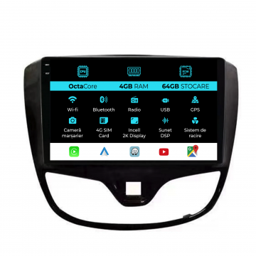 Navigatie Dedicata Opel Karl (2015-2019), 2K, 4Gb Ram, 64Gb Stocare, Carplay