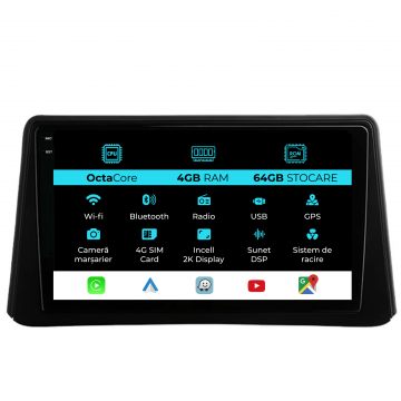 Navigatie Dedicata Opel Mokka (2012-2016), 2K, 4Gb Ram, 64Gb stocare, Carplay