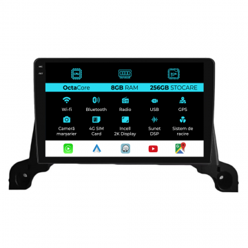 Navigatie Dedicata Peugeot 3008 5008 (2016-2021), 2K, 8Gb Ram, 256Gb Stocare, Carplay
