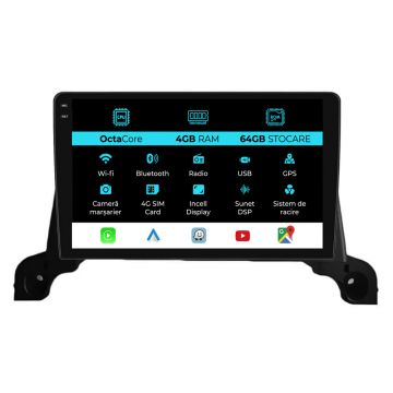 Navigatie Dedicata Peugeot 3008 5008 (2016-2021), 9Inch, 4Gb Ram, 64Gb Stocare, Carplay