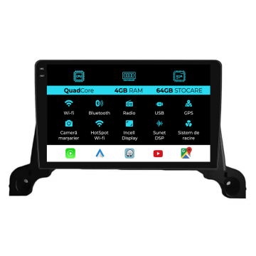 Navigatie Dedicata Peugeot 3008 5008 (2016-2021),QuadCore, 9Inch, 4Gb Ram, 64Gb Stocare, Carplay