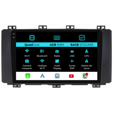 Navigatie Dedicata Seat Ateca (2016-2021),QuadCore, 9Inch, 4Gb Ram, 64Gb Stocare, Carplay