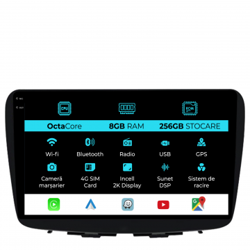 Navigatie Dedicata Suzuki Balneo (2015-2025), 2K, 8Gb Ram, 256Gb Stocare, Carplay