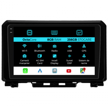 Navigatie Dedicata Suzuki Jimny (2018-2023), 9Inch, 8Gb Ram, 256Gb Stocare, Carplay