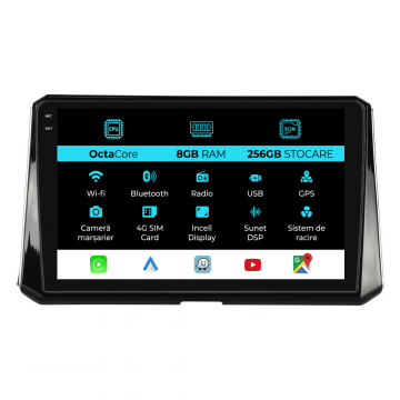 Navigatie Dedicata Toyota Corolla (2019-2025), 10Inch, 8Gb Ram, 256Gb Stocare, Carplay