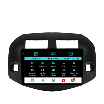 Navigatie Dedicata Toyota Rav 4 (2006-2013), 10Inch, 6Gb Ram, 128Gb Stocare, Carplay