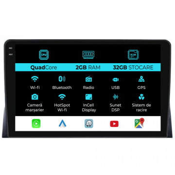 Navigatie Dedicata Volkswagen Transporter, Multivan (2003-2015), 9Inch, 2Gb Ram, 32Gb Stocare, Carplay