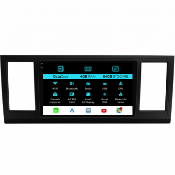 Navigatie Dedicata Volkswagen Transporter T6 (2016-2020), 2K, 4Gb Ram, 64Gb Stocare, Carplay
