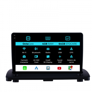 Navigatie Dedicata Volvo Xc90 (2002-2014), 2K, 4Gb Ram, 64Gb Stocare, Carplay