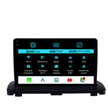Navigatie Dedicata Volvo Xc90 (2002-2014),QuadCore, 9Inch, 4Gb Ram, 64Gb Stocare, Carplay