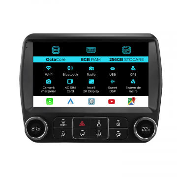 Navigatie Dedicata Chevrolet Camaro (2010-2015), 2K, 8Gb Ram, 256Gb Stocare, Carplay