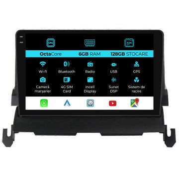 Navigatie Dedicata Dodge Journey (2009-2012), 9Inch, 6Gb Ram, 128Gb Stocare, Carplay