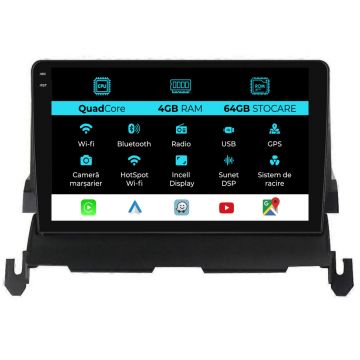Navigatie Dedicata Dodge Journey (2009-2012),QuadCore, 9Inch, 4Gb Ram, 64Gb Stocare, Carplay