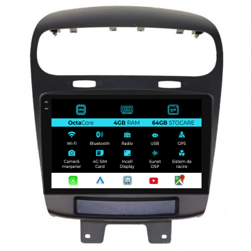 Navigatie Dedicata Dodge Journey (2012-2020), 9Inch, 4Gb Ram, 64Gb Stocare, Carplay
