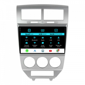 Navigatie Dedicata Dogde Caliber (2006-2010),QuadCore, 9Inch, 4Gb Ram, 64Gb Stocare, Carplay