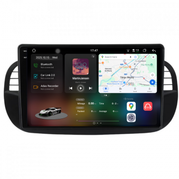 Navigatie Dedicata Fiat 500 (2007-2015), 2K, 12Gb Ram, 256Gb Stocare, Carplay