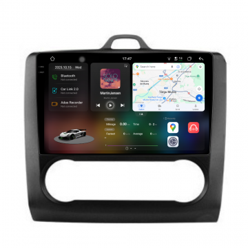 Navigatie Dedicata Ford Focus (2004-2012), 2K, 12Gb Ram, 256Gb Stocare, Carplay, Clima automata