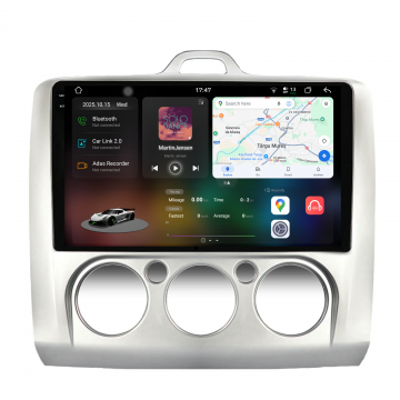 Navigatie Dedicata Ford Focus (2004-2012), 2K, 12Gb Ram, 256Gb Stocare, Carplay, Clima manuala
