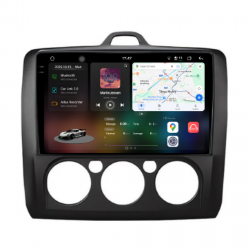 Navigatie Dedicata Ford Focus (2004-2012), 2K , 12Gb Ram, 256Gb Stocare, Carplay, Clima manuala