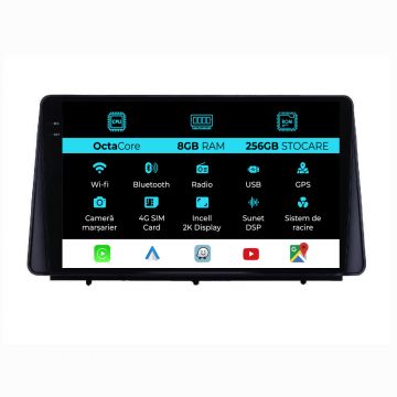 Navigatie Dedicata Ford Focus (2018-2024), 2K, 8Gb Ram, 256Gb Stocare, Carplay