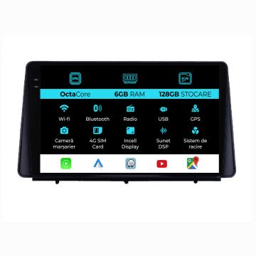 Navigatie Dedicata Ford Focus (2018-2024), 9Inch, 6Gb Ram, 128Gb Stocare, Carplay