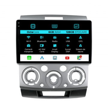 Navigatie Dedicata Ford Ranger (2005-2011), 9Inch, 6Gb Ram, 128Gb Stocare, Carplay