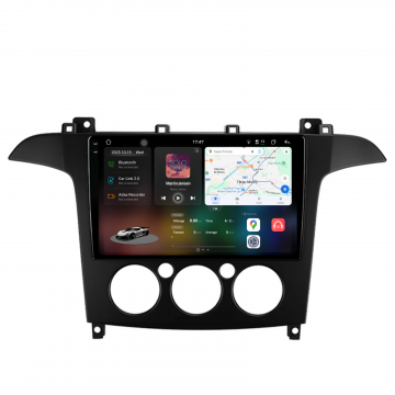 Navigatie Dedicata Ford S-Max (2006 - 2015), 2K, 12Gb Ram, 256Gb Stocare, Carplay, Clima manuala