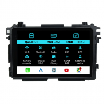 Navigatie Dedicata Honda HR-V (2014-2021), 10Inch, 2Gb Ram, 32Gb Stocare, Carplay