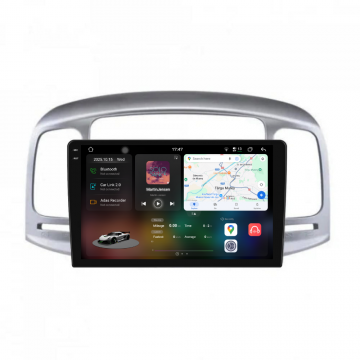 Navigatie Dedicata Hyundai Accent (2007-2012), 2K, 12Gb Ram, 256Gb Stocare, Carplay