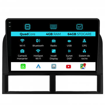 Navigatie Dedicata Jeep Grand Cherokee (1998-2004),QuadCore, 9Inch, 4Gb Ram, 64Gb Stocare, Carplay