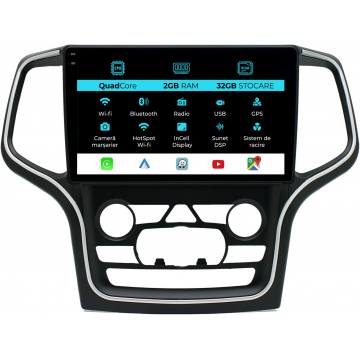 Navigatie Dedicata Jeep Grand Cherokee (2013-2020) , 10Inch, 2Gb Ram, 32Gb Stocare, Carplay