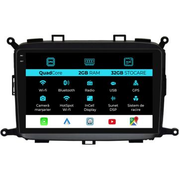 Navigatie Dedicata Kia Carens (2012-2017), 9Inch, 2Gb Ram, 32Gb Stocare, Carplay