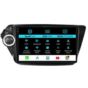 Navigatie Dedicata Kia Rio (2011-2016), 9Inch, 2Gb Ram, 32Gb Stocare, Carplay