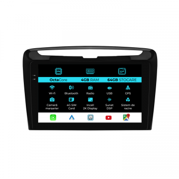 Navigatie Dedicata Lancia Ypsilon (2012-2020), 2K, 4Gb Ram, 64Gb Stocare, Carplay