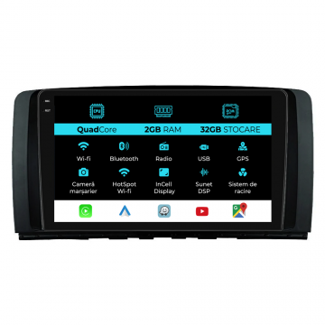 Navigatie Dedicata Mercedes Benz R-Class W254 (2005-2017), 9Inch, 2Gb Ram, 32Gb Stocare, Carplay