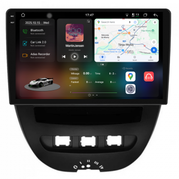 Navigatie Dedicata Peugeot 107 Citroen C1 Toyota Aygo (2005-2015),2K, 12Gb Ram, 256Gb Stocare, Carplay