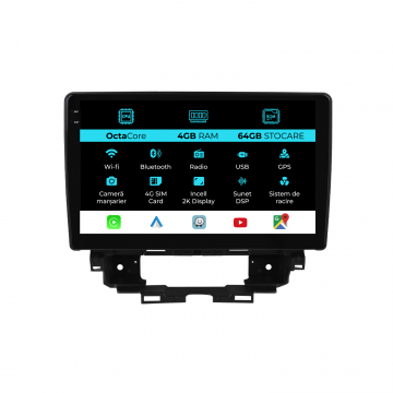 Navigatie Dedicata Renault Kangoo (2022-2025), 2K, 4Gb Ram, 64Gb Stocare, Carplay