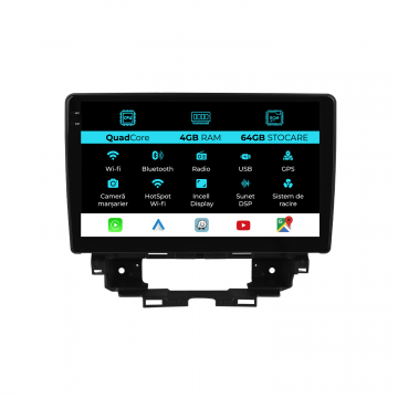 Navigatie Dedicata Renault Kangoo (2022-2025),QuadCore, 10Inch, 4Gb Ram, 64Gb Stocare, Carplay
