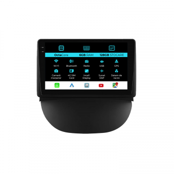 Navigatie Dedicata Renault Symbol (2003-2008), 9Inch, 6Gb Ram, 128Gb Stocare, Carplay