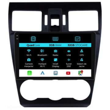 Navigatie Dedicata Subaru Forester (2012-2018), 9Inch, 2Gb Ram, 32Gb Stocare, Carplay