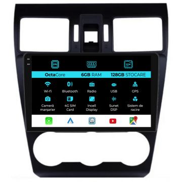 Navigatie Dedicata Subaru Forester (2012-2018), 9Inch, 6Gb Ram, 128Gb Stocare, Carplay