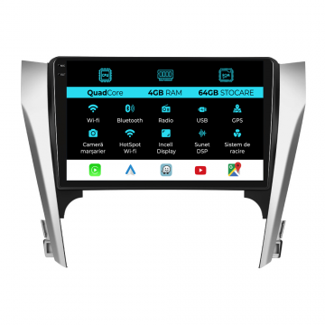Navigatie Dedicata Toyota Camry (2012-2014),QuadCore, 10Inch, 4Gb Ram, 64Gb Stocare, Carplay