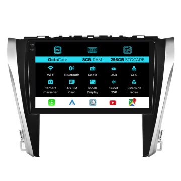 Navigatie Dedicata Toyota Camry (2015-2017), 10Inch, 8Gb Ram, 256Gb Stocare, Carplay
